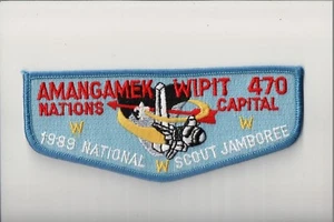 Lodge 470 Amangamek Wipit S-13 1989 National Jamboree OA flap - Foto 1 di 1