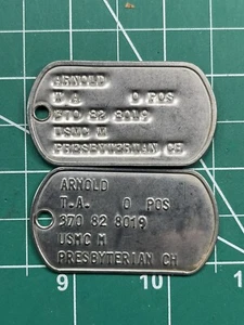 USMC Marine Corps Dog Tags - Picture 1 of 2