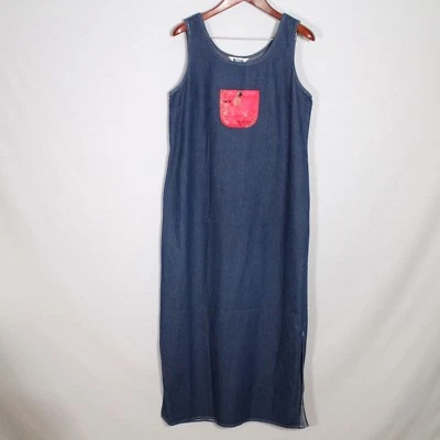 NINA PICCALINO women’s blue denim JUMPER OVERALLS, s Large, 100% cotton - Image 1 of 4