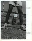1988 Press Photo Children jump rope at Harris Co Street Olympics, Texas