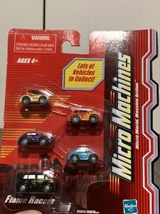 ULTRA RARE (Vintage) Micro Machines FLAME RACERS Pack Hasbro 2003 - Picture 1 of 4