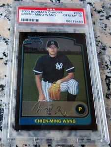 CHIEN MING WANG 2003 Bowman Chrome Rookie Card RC PSA 10 GEM MINT CTBC Taiwan🔥$ - Picture 1 of 2