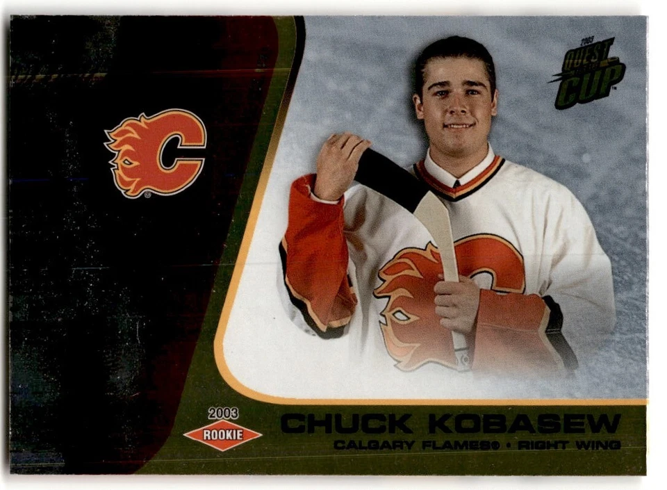 Chuck Kobasew 2002-03 Pacific Quest for the Cup Gold Rookie /325 #108 Calgary - Image 1 of 2
