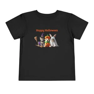 Happy Halloween Toddler tshirt with a cat, a dog and a bunny. Halloween t-shirt - Picture 1 of 13