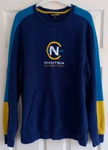 Nautica Competition Ogata Mens Sailing Sweater Jumper Big Front Pocket Size M - Picture 1 of 8