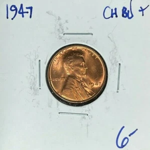 1947 LINCOLN WHEAT CENT ~ CH/BU+ ~NICE COIN~ - Picture 1 of 2