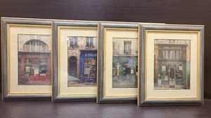 4x Cafe Bar Restaurant Framed Prints Paintings - Picture 1 of 12