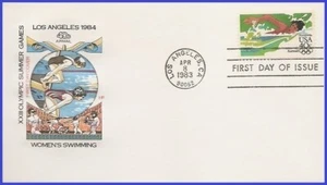 USA3 #C107 U/A HOUSE OF FARNAM FDC Mujer Natación Juegos Olímpicos de Verano - Imagen 1 de 1