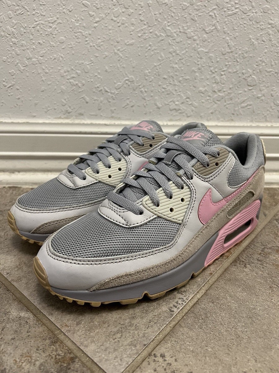 air max 90 trainers vast grey pink wolf grey string