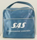 SAS Scandinavian Airlines Blue Leatherette Cabin Bag with side pocket