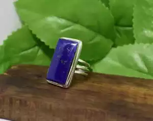 Wunderschönes Lapislazuli Edelstein 925 Sterling Silber Handgemacht Ring B-32 - Bild 1 von 6