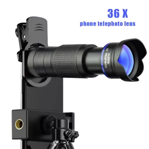 36X Phone Camera Telephoto Lens Zoom Fisheye Wide Angle Lens Telescope - Picture 1 of 12
