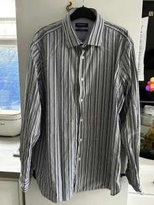 Used Men Shirt ST.GEORGE By Duffer Slim Fit 43cm - Picture 1 of 3