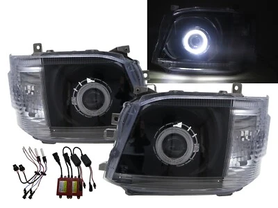 HIACE H200 MK5 2010-2014 Guide LED Angel-Eye Headlight BK for TOYOTA LHD - Image 1 of 4