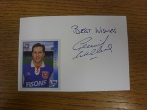 1993/1994 Autographed White Card: Ipswich Town - Williams, Geraint  (Sticker lai