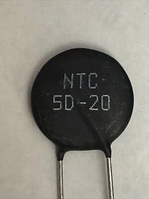 NTC 5D-20 Power Thermistor Circuit Protection 5 Ohm, 7 Amp, 20mm Disc US Ship