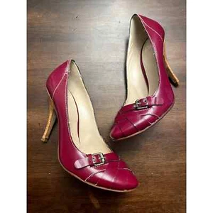 Dolce and Gabbana plum colored 3 inch heel women's 37 1/2  - Picture 1 of 6