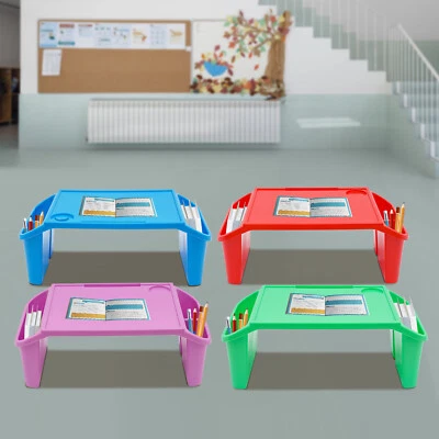 4 peças bandeja empilhável multicolorida para mesa infantil com 3 compartimentos classe familiar - Imagem 1 de 4