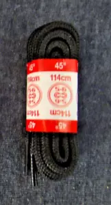 Kiwi Outdoor 45” 5-6 Eyelets Round Black Shoe Laces - New - Picture 1 of 2
