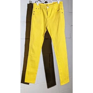 Yellow Colored Denim Skinny Jeans Size 29 Casual Everyday Pants Mid Rise Size 5 - Picture 1 of 3