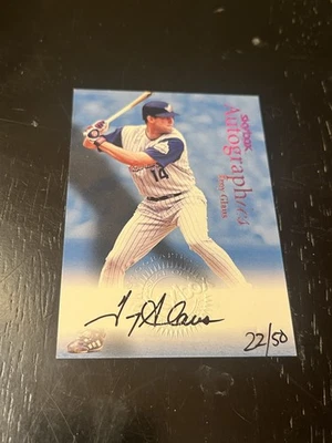 1999 skybox autographics Troy Glaus Purple Auto /50 Ssp  - Image 1 of 2