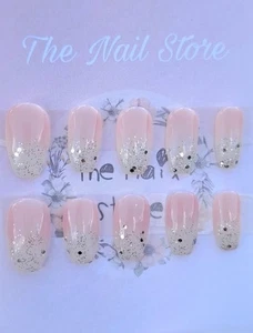 Pink & White Ombre French Nails / Gel Press On Nails / Gel Nails / False Nails - Picture 1 of 4
