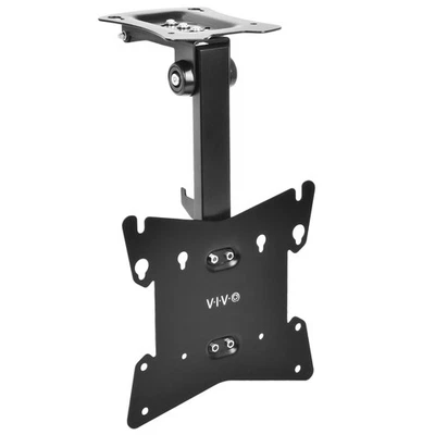 VIVO Black Manual Flip Down 20" to 37" Screen Mount | For Pitched Roof Ceilings - Image 1 of 4