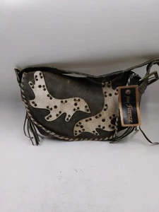 Firenze Hobo Bag Echtleder beige & braun mit verstellbarem Riemen & Innentasche - Bild 1 von 3