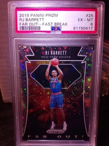 2019 PANINI PRIZM #25 RJ BARRETT ROOKIE RC KNICKS RAPTORS - Picture 1 of 2