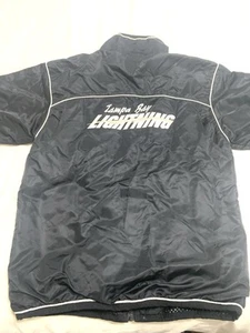 Vintage Tampa Bay Lightning Jacket Mens Medium Reebok CCM Big Log Spell Out Y2K - Picture 1 of 11