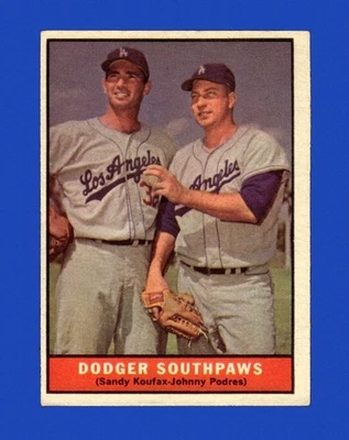 1961 Topps Set-Break #207 Sandy Koufax/J.Podres VG-VGEX *GMCARDS* - Image 1 of 2