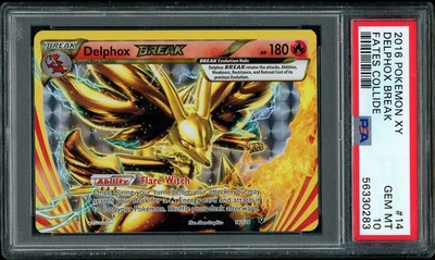 2016 Pokemon Fates Collide Delphox BREAK #14 PSA 10 GEM MINT LOW POP - Image 1 of 2
