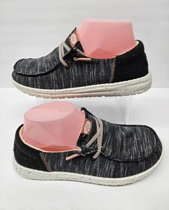 Hey Dude Wendy Funk Jersey Damengröße 7 M schwarz Slipper Halbschuhe Freizeitschuhe - Bild 1 von 9