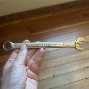 Vintage USA Craftsman -V- 44701, 3/4", 12 Point Combination Wrench USA, Vintage - Picture 1 of 8