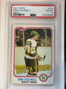 1981-82 Topps Dino Ciccarelli Rookie Card PSA 6 - Picture 1 of 1
