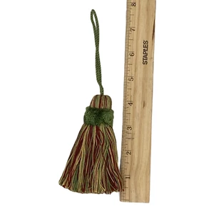 Nantucket Trimming Newport CITRUS Rust Gold Green 4" Decorative Key Lamp Tassel  - Picture 1 of 1