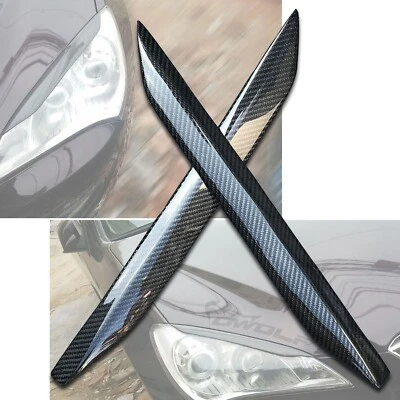 Faro de párpados de cejas de fibra de carbono real para Hyundai Genesis Coupe 10 16 Foto 1 de 4