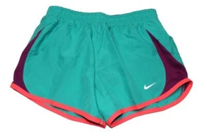Nike Dri-FIT Tempo Girl's 3" Lined Running Athletic Shorts Teal/Purple Sz Small - Picture 1 of 4