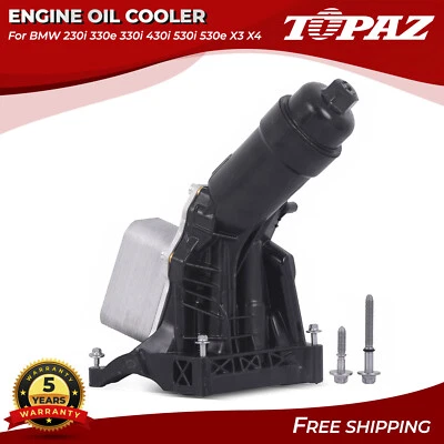 Carcasa del filtro del enfriador de aceite del motor para BMW 230i 330e 330i 430i 530i 530e X3 X4 Foto 1 de 4