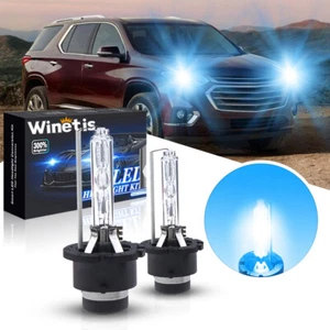 2X OEM D2S 8000K Ice Blue 85122 66240 66040 HID Xenon Headlight Bulbs Hi/Lo Beam - Picture 1 of 7
