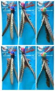 6 COUNT KITTY KOPTER GO CAT DA BIRD  CAT KITTEN SMALL PET INTERACTIVE TOYS - Picture 1 of 9