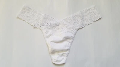 NWOT Hanky Panky Supima Cotton Low Rise Thong, White, One Size - Image 1 of 2