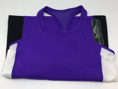 Top para mujer Lauren Ralph Lauren espalda deportiva color púrpura y negro (talla XS) Foto 1 de 4