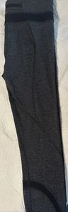 Lululemon Run Inspire II Cropped Leggings 6 Black Gray Herringbone Workout EUC - Picture 1 of 7