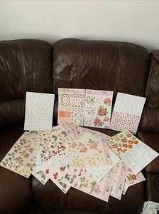 Studio & verschiedene Decoupage-Blätter im Blumenstil x 25 Kartenherstellung - Bild 1 von 24