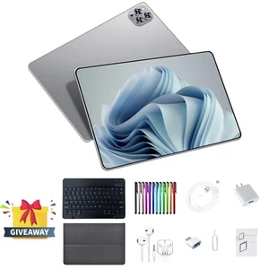 Tablet 10.1 inch Android 12 with 8GB RAM 256GB ROM Bluetooth triple camera - Picture 1 of 18