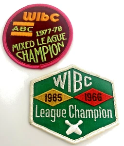 Retro Bowling Patches WIBC Damen League Champion bestickt 1965-66/1977-78 - Bild 1 von 3