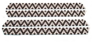 BLACK/CLEAR SET/2 RHINESTONE ADHESIVE FLIP FLOP STRIPS TRIM NEW IN PKG Sale - Picture 1 of 10