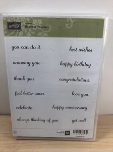 Stampin' UP! EXPRESS YOURSELF Stamp set Feel Better Birthday Anniversary - Picture 1 of 5