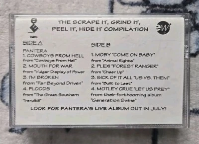 The Scrape It Grind It Peel It Hide It Compilation (Cassette) Pantera Motley - Image 1 of 4